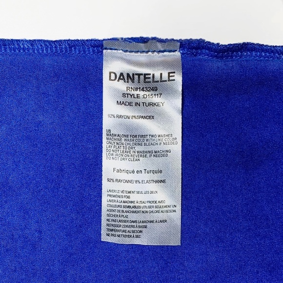 NWT Royal Blue V-Neck Oil Dye Tee - Picture 4 of 6